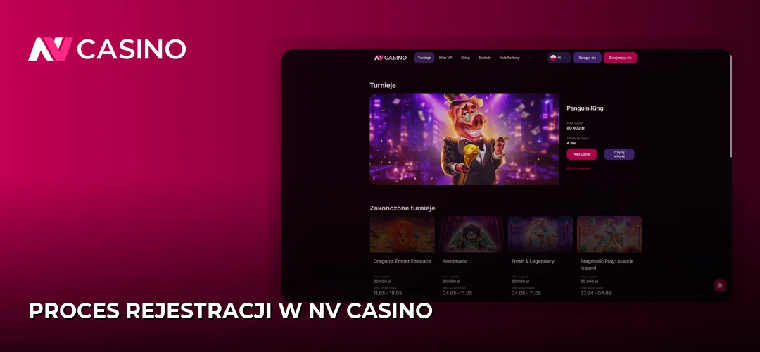 Proces rejestracji w NV Casino