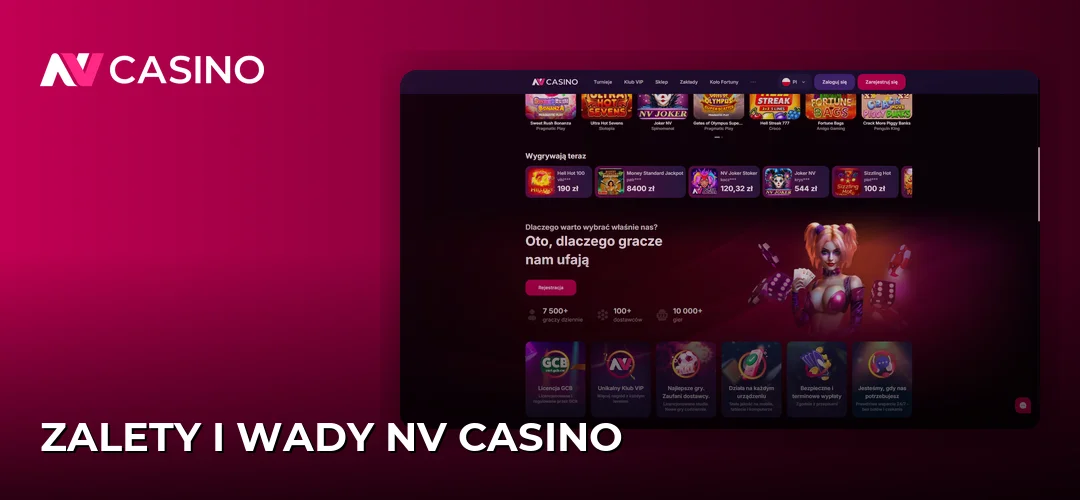 Zalety i wady NV Casino